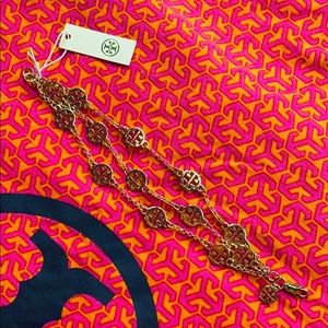 SOLD Tory Burch multi strand Logo Bracelet